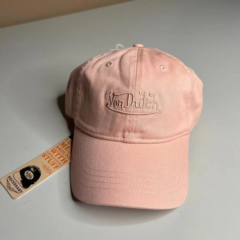 New‎ Von Dutch Pink Baseball Cap Hat Adjustable One Size Adult Logo Y2K